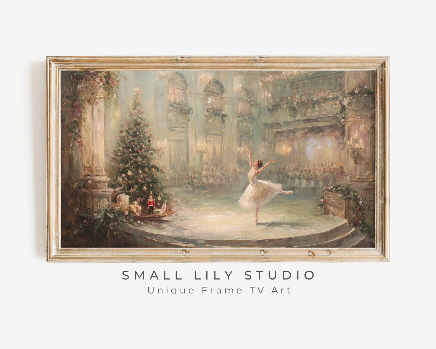 FRAME TV art Nutcracker Ballet, Samsung Frame TV art Whimsical Christmas, Vintage Style Holiday tv screensaver | TV1063