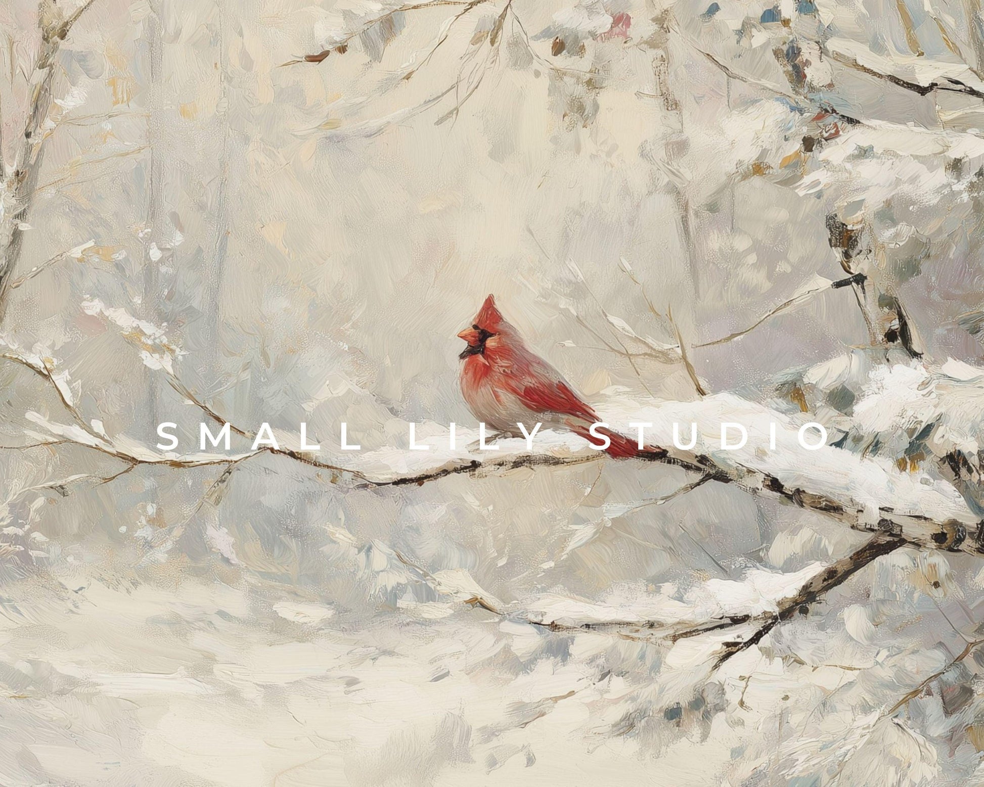 FRAME TV art Red Cardinal in Winter Landscape, Samsung Frame TV art Christmas, Vintage Style Holiday tv screensaver | TV1082