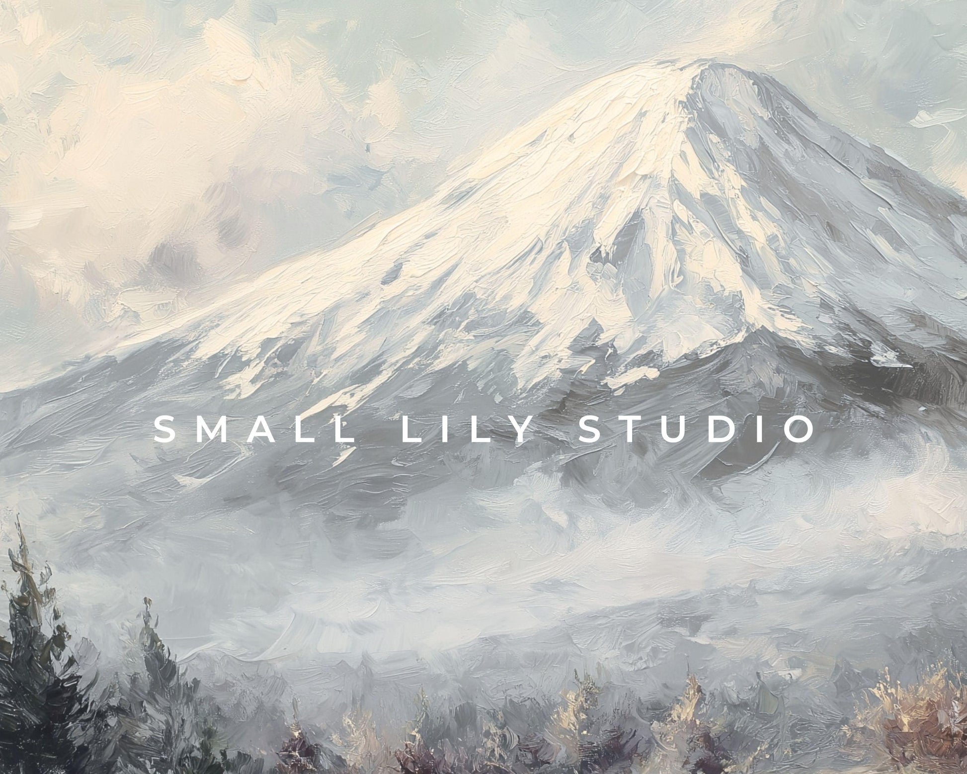 FRAME TV art Mt Fuji in Winter, Samsung Frame TV art Japanese Landscape, Japan Vintage Style Painting | TV1090