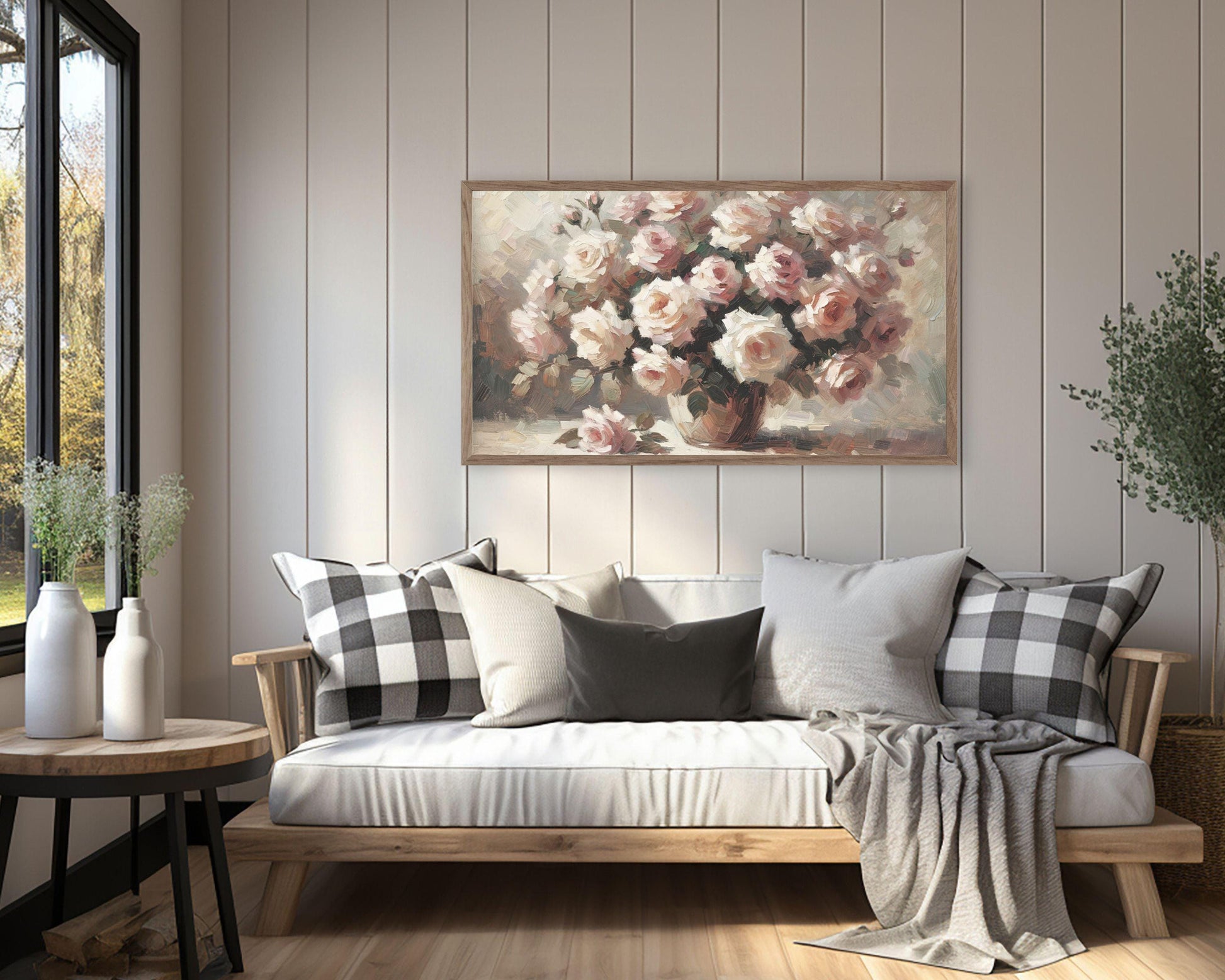 Coquette Pink Roses Frame TV Art