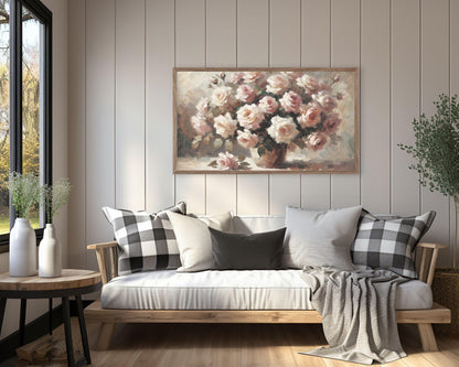 Coquette Pink Roses Frame TV Art