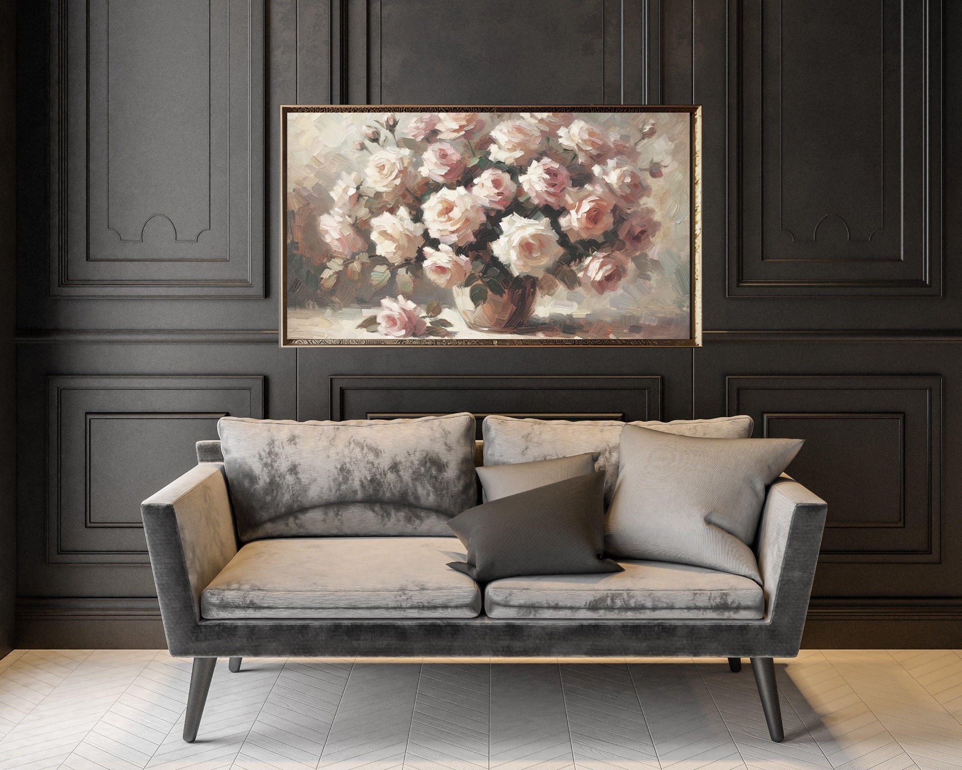 Coquette Pink Roses Frame TV Art
