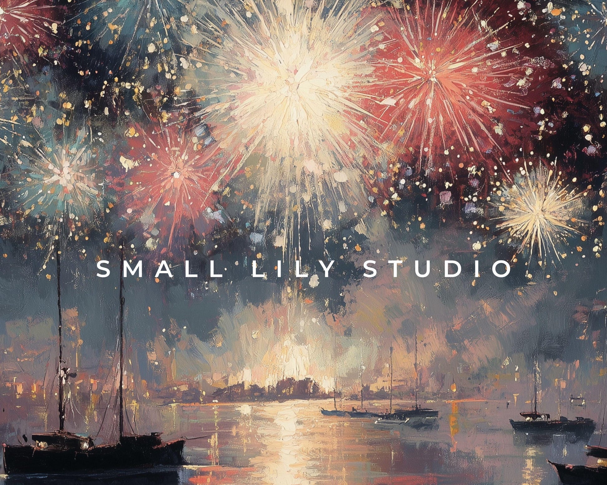 FRAME TV art Red White and Blue Fireworks, Samsung Frame TV art New Years Celebration, Vintage Style Patriotic 4th of July Party| TV1074