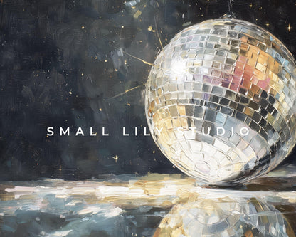 MIrrorball Desktop Wallpaper Set, New Years Phone Wallpaper, Party iPhone Wallpaper, Aesthetic Retro iPad Background | WS152