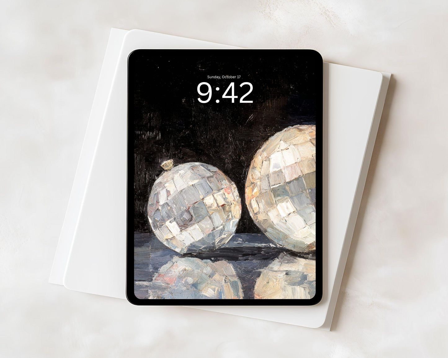 MIrrorballs Desktop Wallpaper Set, New Years Phone Wallpaper, Party iPhone Wallpaper, Aesthetic Retro iPad Background | WS153