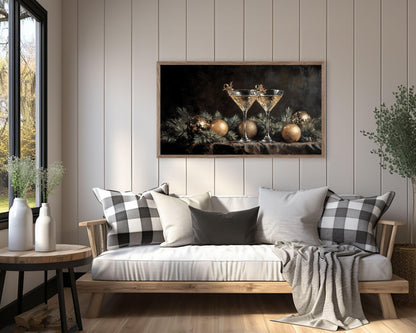 FRAME TV Art New Years Bundle of 4, Samsung Frame Tv Art Gold Fireworks, Vintage Style Tv Screensaver NYE Party & Champagne Glasses | TV1097