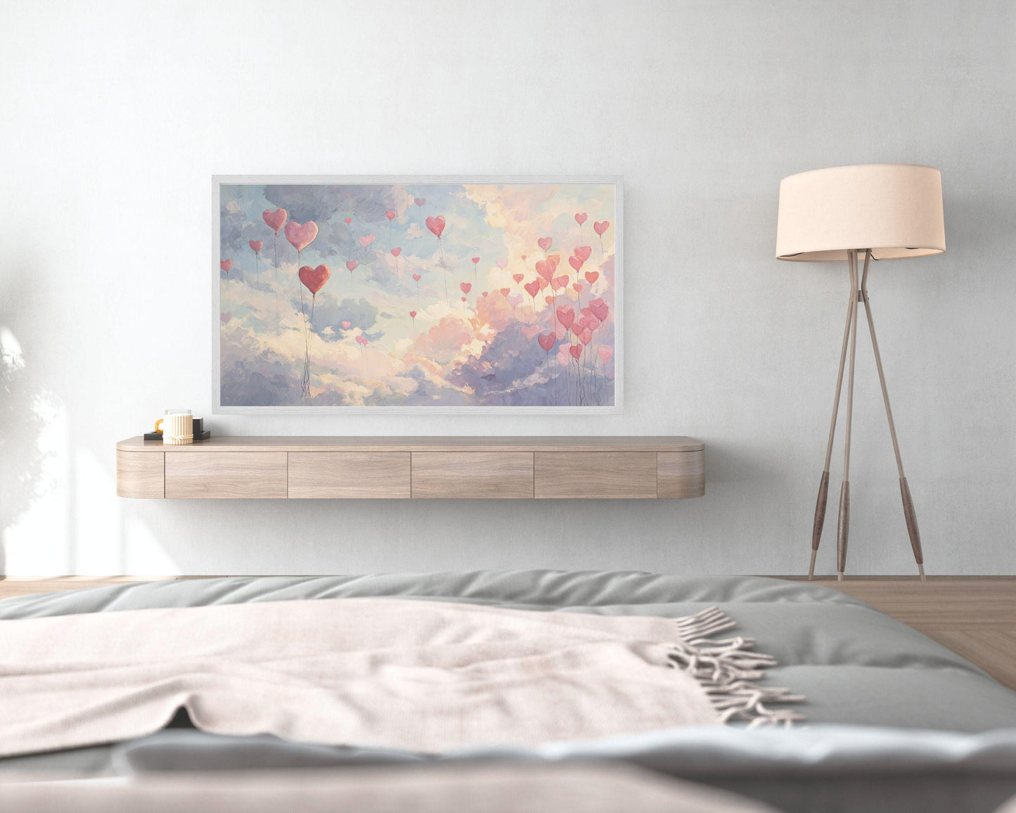 FRAME TV Art Valentine's Day Bundle of 4, Romantic Samsung Frame TV Art Hearts and Flowers Vintage Style Paintings | TV1123