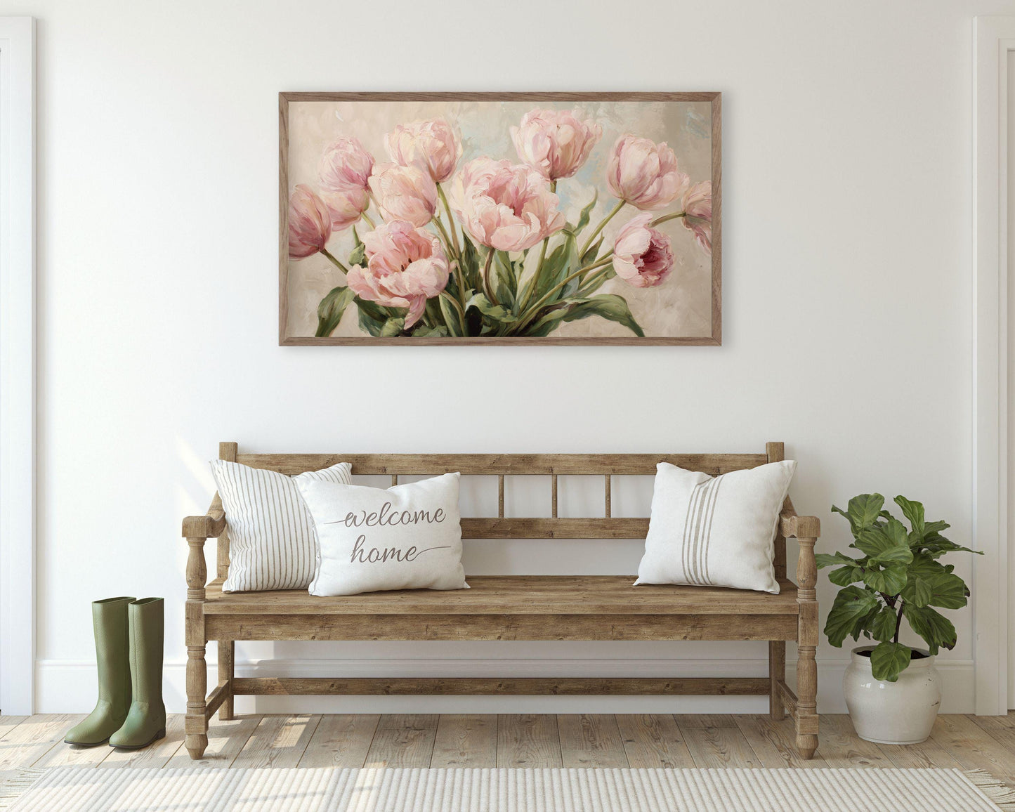 FRAME TV Art Valentine's Day Bundle of 4, Romantic Samsung Frame TV Art Hearts and Flowers Vintage Style Paintings | TV1123