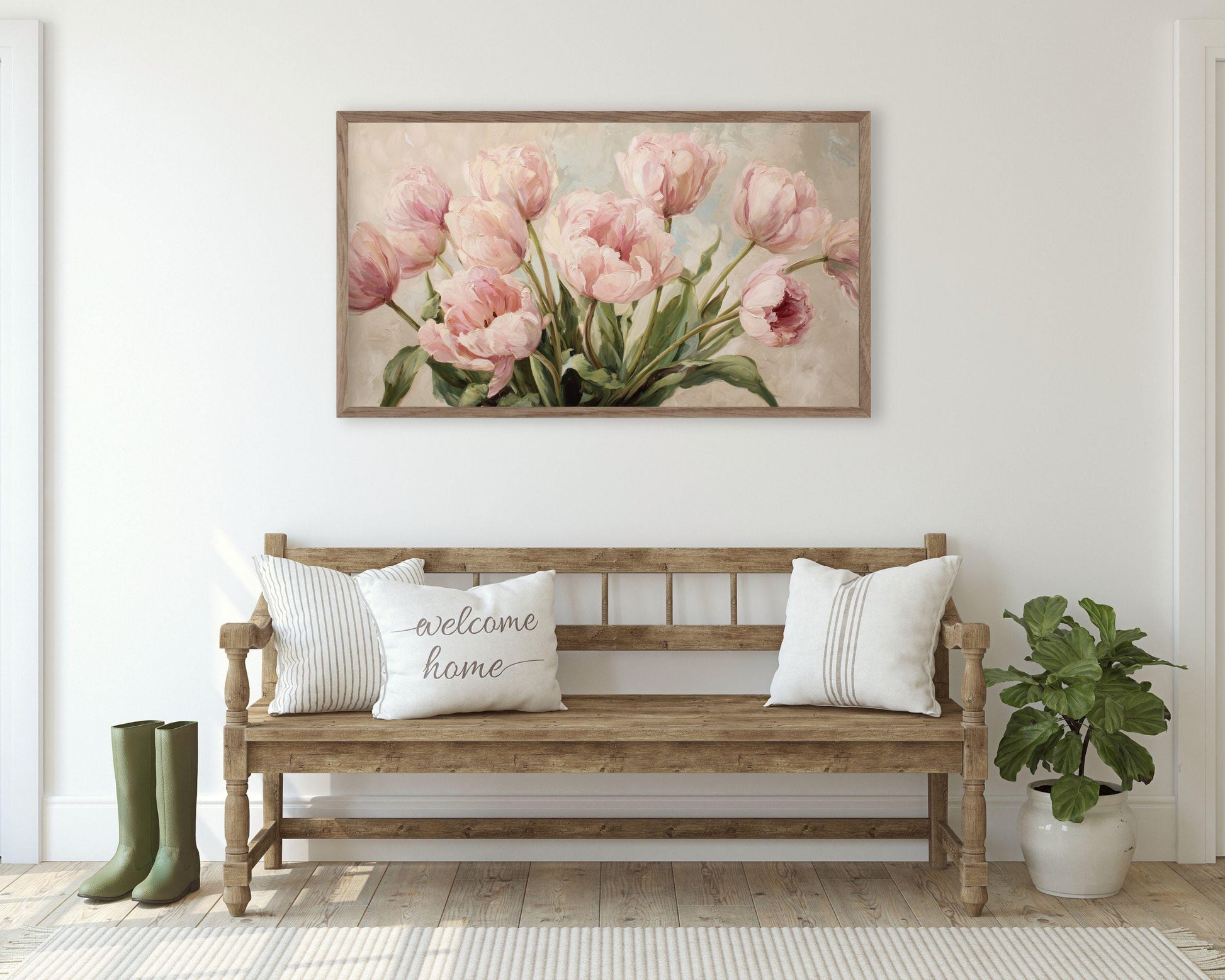 FRAME TV Art Valentine's Day Bundle of 4, Romantic Samsung Frame TV Art Hearts and Flowers Vintage Style Paintings | TV1123