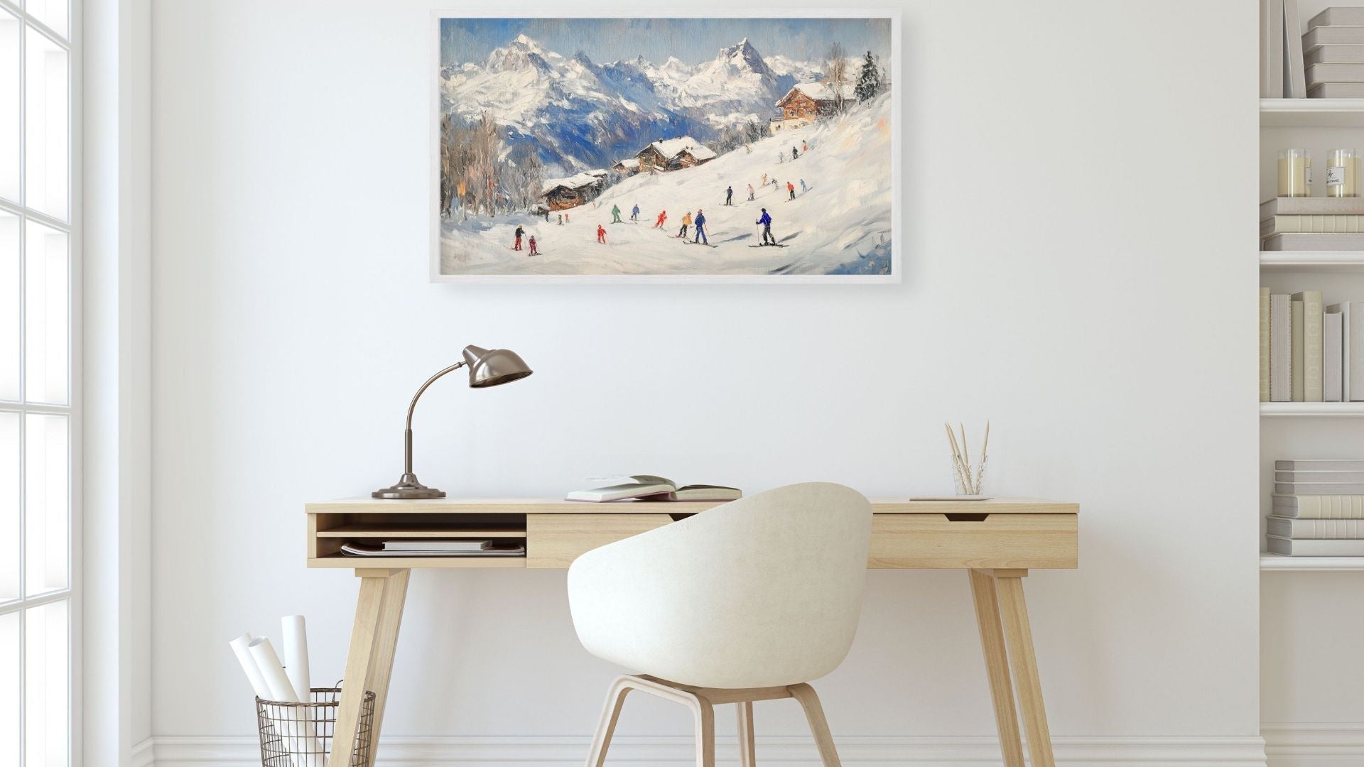Winter Skiing Frame TV art